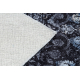 MIRO 51600.810 Waschteppich Rosette, Rahmen Anti-Rutsch - dunkelblau