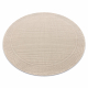 Tapis TIMO 5979 cercle SIZAL extérieur cadre beige