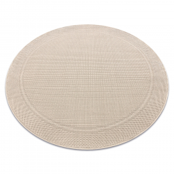 Alfombra MIMO 5979 circulo sisal exterior marco beige