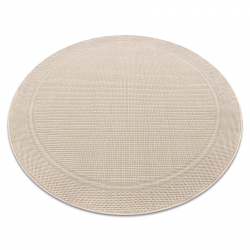 Covor TIMO 5979 cerc sisal exterior cadru bej