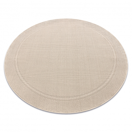 Teppich TIMO 5979 Kreis SISAL draussen Rahmen beige