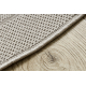 Tapis TIMO 5979 cercle SIZAL extérieur cadre beige