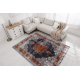 Tappeto lavabile MIRO 51186.808 Rosone, telaio antiscivolo - blu scuro / rame 