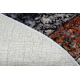 MIRO 51186.808 tapijt wasbaar Rozet, kader antislip - marineblauw / koper