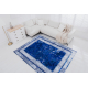 MIRO 51676.813 washing carpet Greek vintage, frame anti-slip - navy blue