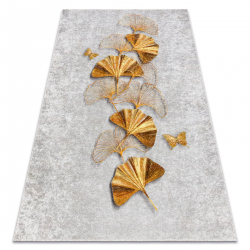 MIRO 51969.802 washing carpet Butterflies anti-slip - grey / gold