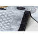 Alfombra lavable MIRO 51130.807 Círculos, marco antideslizante - gris