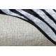 MIRO 51331.803 pralna preproga Zebra protizdrsna - črn / belo