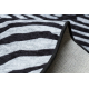 MIRO 51331.803 tæppe skal vaskes Zebra skridsikker - sort / hvid
