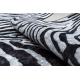 MIRO 51331.803 tæppe skal vaskes Zebra skridsikker - sort / hvid
