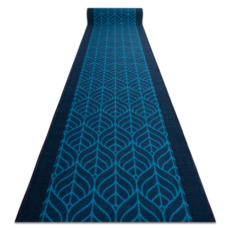Runner anti-slip FEATHERS navy blue 67cm