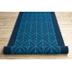 Runner anti-slip FEATHERS navy blue 67cm