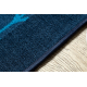 Runner anti-slip FEATHERS navy blue 67cm