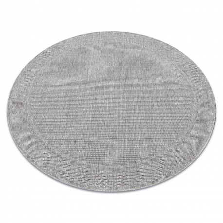 Carpet TIMO 5979 circle SISAL outdoor frame light grey