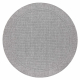 Okrúhly koberec TIMO 5979 SISAL vonkajšie rám svetlo sivá