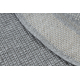 Fonott TIMO 5979 kör sizal szőnyeg szabadtéri keret világos szürke