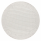 Alfombra MIMO 5979 circulo sisal exterior marco color blanco