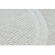 Koberec kulatý TIMO 5979 SISAL venkovní rám bílý
