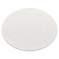 Sisal tapijt TIMO 6272 cirkel buitenshuis wit