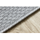 Fonott TIMO 6272 sizal szőnyeg, futó szőnyeg szabadtéri világos szürke