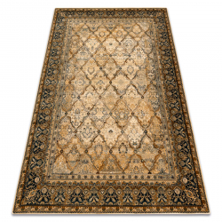 Alfombra AURA J2557A negro / antracita - Pauta, estructural, moderna