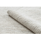 Teppich NANO EO78B Melange, Schlinge, flach gewebt weiß / grau