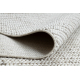 Tappeto NANO EO78C Melange, loop, tessuto piatto grigio / bianco 