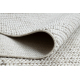 Tepih NANO EO78C Melange, petlja, ravno tkanje sivo / bijelo 