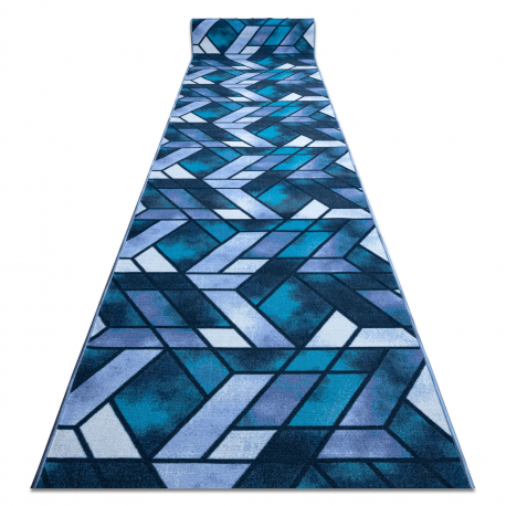 Läufer Antirutsch ROMBY Diamanten Marineblau 100cm
