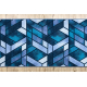 Läufer Antirutsch ROMBY Diamanten Marineblau 100cm
