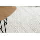 Carpet NANO EN14A Diamonds, loop, flat woven white