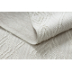 Carpet NANO EN14A Diamonds, loop, flat woven white