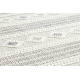 Tappeto NANO FH69A Diamanti, loop, tessuto piatto bianco / grigio