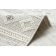 Carpet NANO FH69A Diamonds, loop, flat woven white / grey