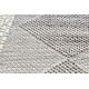 Teppich NANO EO61A Diamanten, Schlinge, flach gewebt grau / weiß
