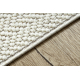 Carpet NANO FJ86B Chevron, herringbone, loop, flat woven white