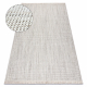 Tepih NANO EO78B Melange, petlja, ravno tkanje bijelo / sivo