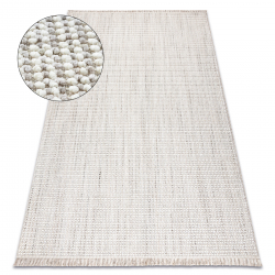 Tappeto NANO EO78C Melange, loop, tessuto piatto grigio / bianco 