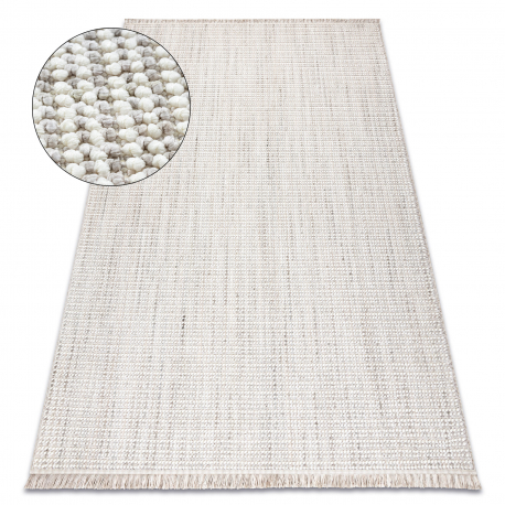 Tappeto NANO EO78C Melange, loop, tessuto piatto grigio / bianco 