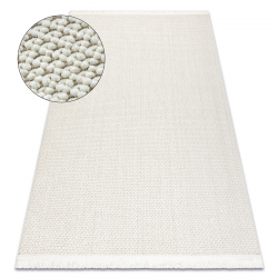 Vloerkleed NANO FH92A Enkele kleur, lus, platgeweven wit