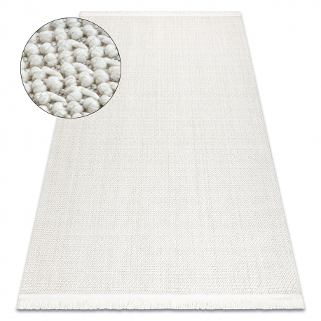 Carpet NANO FH93A Plain, loop, flat woven white