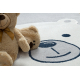 Tapijt YOYO GD50 grijs / wit - Teddybeer voor kinderen, structurele, sensorische franjes