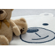 Tappeto YOYO GD50 grigio / bianco - Orsacchiotto per bambini, strutturali, sensoriali Frange 