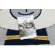 Tappeto YOYO GD50 grigio / bianco - Orsacchiotto per bambini, strutturali, sensoriali Frange 