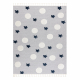 Tappeto YOYO GD75 grigio / bianco - Stelle, cerchi per bambini, strutturali, sensoriali Frange 