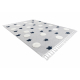 Tappeto YOYO GD75 grigio / bianco - Stelle, cerchi per bambini, strutturali, sensoriali Frange 