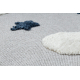 Carpet YOYO GD75 grey / white - Stars, circles for children, structural, sensory Fringes