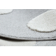 Tappeto YOYO GD75 grigio / bianco - Stelle, cerchi per bambini, strutturali, sensoriali Frange 