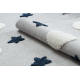 Tappeto YOYO GD75 grigio / bianco - Stelle, cerchi per bambini, strutturali, sensoriali Frange 