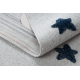 Tappeto YOYO GD75 grigio / bianco - Stelle, cerchi per bambini, strutturali, sensoriali Frange 